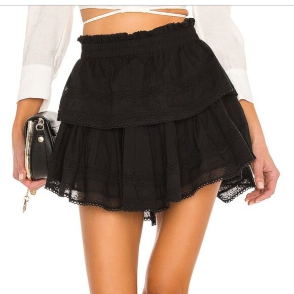 Love shack fancy black skirt - Picture 1 of 2